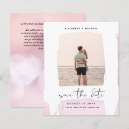 Urban Chic Minimalist PHOTO Save The Dates BUDGET