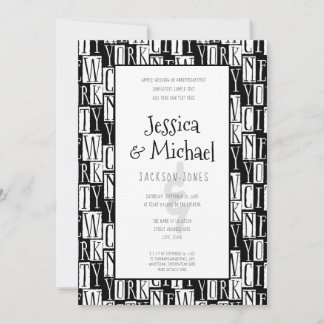 Urban Chic New York City Wedding Invitations