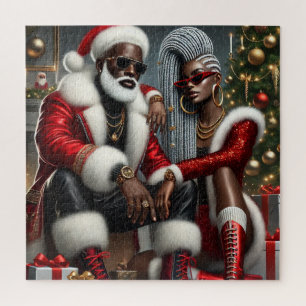 Urban Chic Santa Jigsaw Puzzle