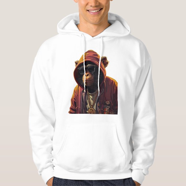 Urban Chimp – Cool Chimpanzee with Hoodie and Gold (Front)