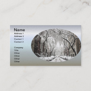 Urban Christmas Snow in Brooklyn NY Business Card