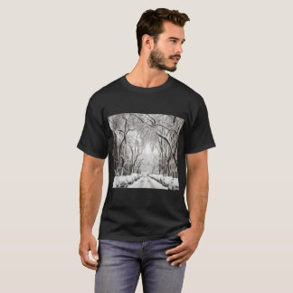 Urban Christmas Snow in Brooklyn NY T-Shirt