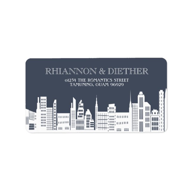 Urban City Address Labels (Front)