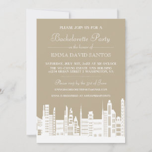 Urban City Bachelorette Party Invites