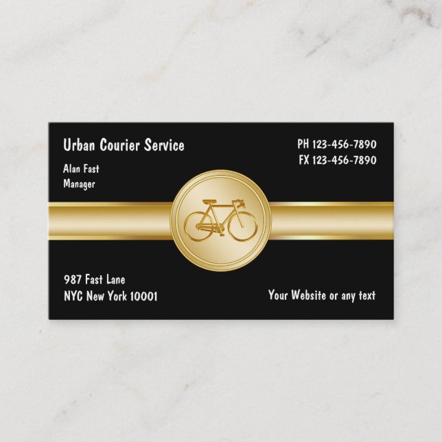 Urban City Courier Service Business Cards (Front)