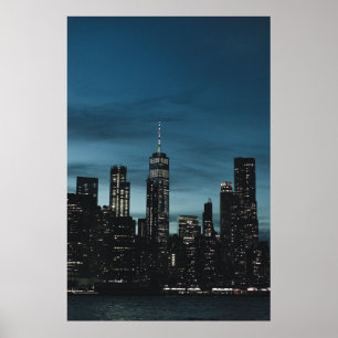 URBAN CITY DURING NIGHTTIME POSTER