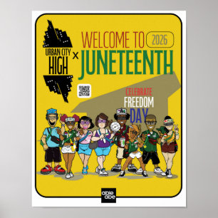 Urban City High x Juneteenth holiday poster