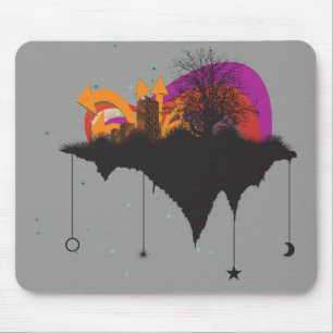 urban city in the sky mouse mat