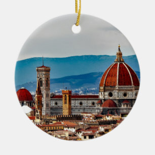 Urban City of Florence, Italy Ceramic Tree Decoration
