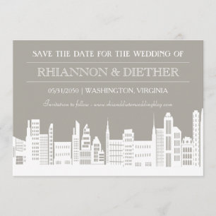 Urban City Save the Dates Date