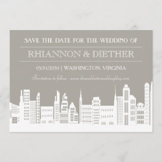 Urban City Save the Dates Date
