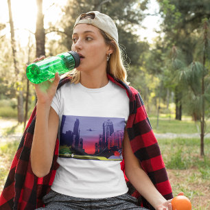 Urban City Scene At Dusk T-Shirt