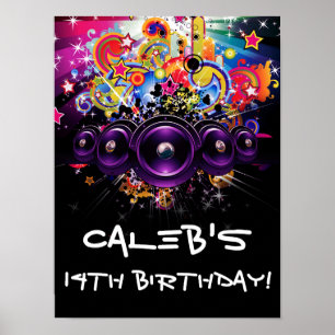 Urban Club Hip Hop DJ Dancing Dance Party Welcome Poster