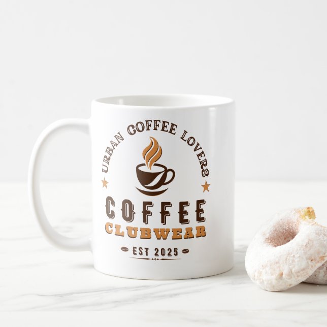 Urban Coffee Club Vintage Logo Mug (With Donut)