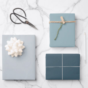 Urban Cool Blue Grey Gift Wrapping Paper Sheet