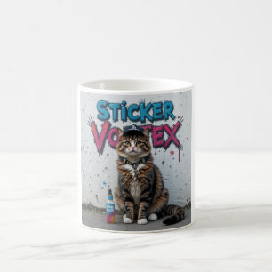 Urban Cool Cat Graffiti Mug – Street Style Cat Art