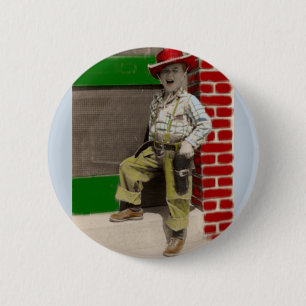urban cowboy 6 cm round badge