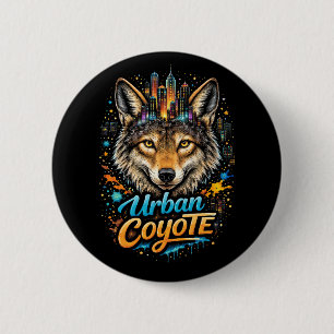 Urban Coyote 6 Cm Round Badge