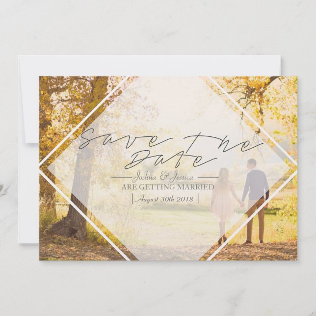 Urban Cursive Overlay | Photo Save The Date (Front)