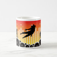 Urban Dance Party Silhouette with Speakers