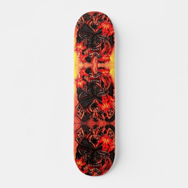 Urban Dark Samurai Flame Element Custom Pro Board Skateboard (Front)