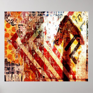 urban decay abstract art poster