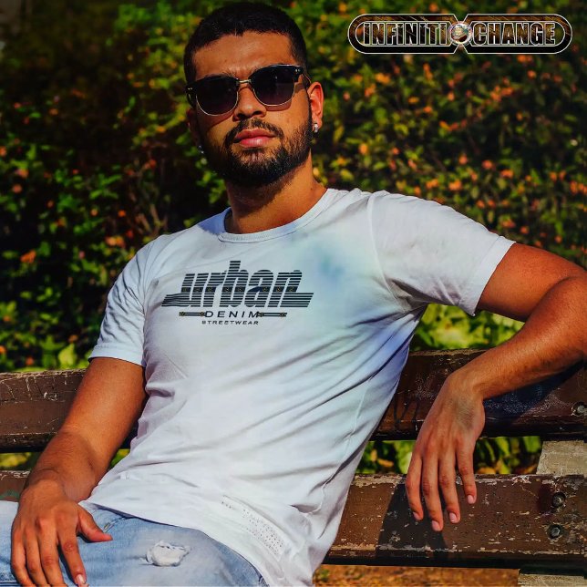 URBAN DENIM | Denim Typography | Appliqué Effect | T-Shirt (Creator Uploaded)