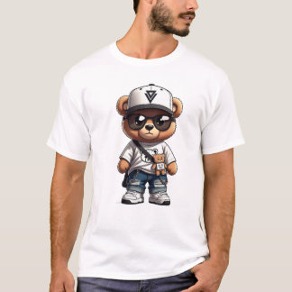 Urban Drip Teddy – Streetwear Mascot Character  T-Shirt