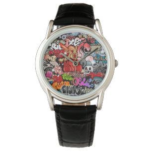 Urban dynamic street art Graffiti art pattern Watch