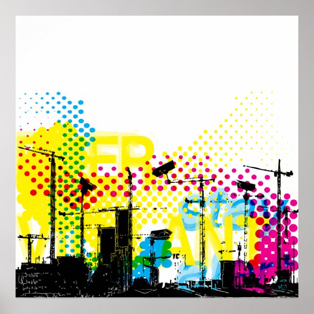 Urban dystopian landscape poster (Front)