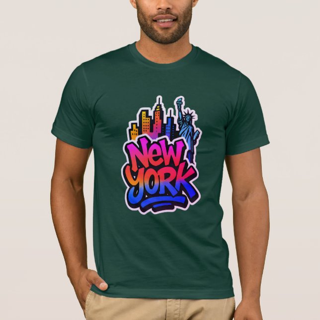 Urban Echo: Graffiti Pulse T-Shirt (Front)