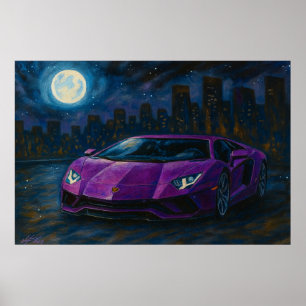 Urban Eclipse Car Poster