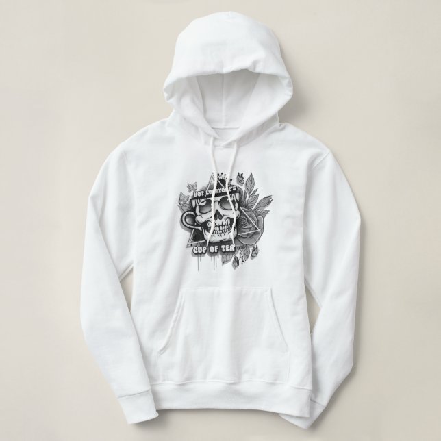 Urban Edge Skull Mug Crop Hoodie | "Not Everyone's (Design Front)