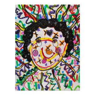 Urban Edgy Abstract Graffiti Poster   Positivity