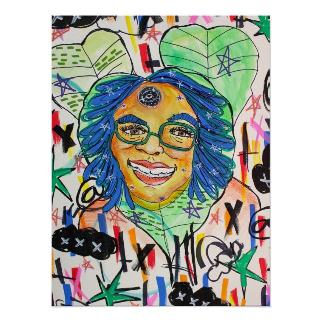 Urban Edgy Abstract Graffiti Poster | Summer Kaos (Front)