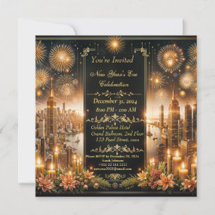 Urban Elegance: A New Year's invitation card