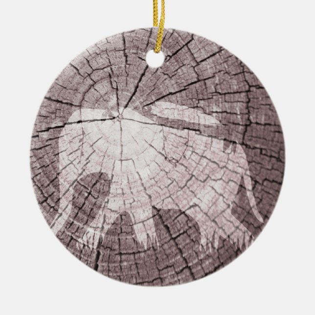 Urban Elephant Ceramic Tree Decoration (Front)