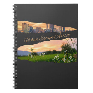 Urban Escape Artist City to Nature Sunset Design Notebook