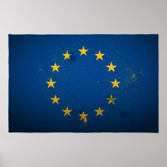 Urban European Union Flag Poster (Front)