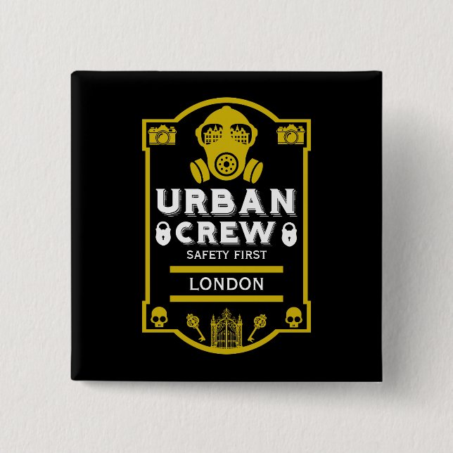  Urban Exploration Urbex  15 Cm Square Badge (Front)