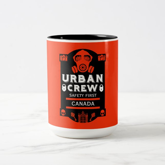 Urban Exploration Urbex  Two-Tone Coffee Mug (Center)