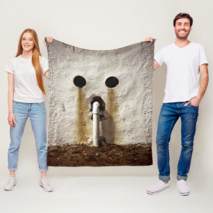 Urban Exposed Water Pipe Photograph Fleece Blanket