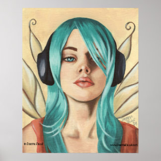 Urban Fairy Poster Music Faerie Art Faery Art