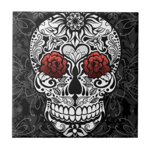 Urban Fancy Sugar Skull Fancy Flourish Tile