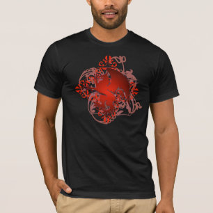 Urban Fantasy Red Griffin Grunge Mens T-Shirt