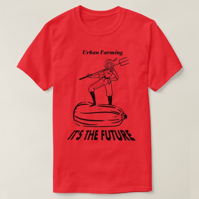 Urban Farming Its The Future (Black)  T-Shirt (Design Front)