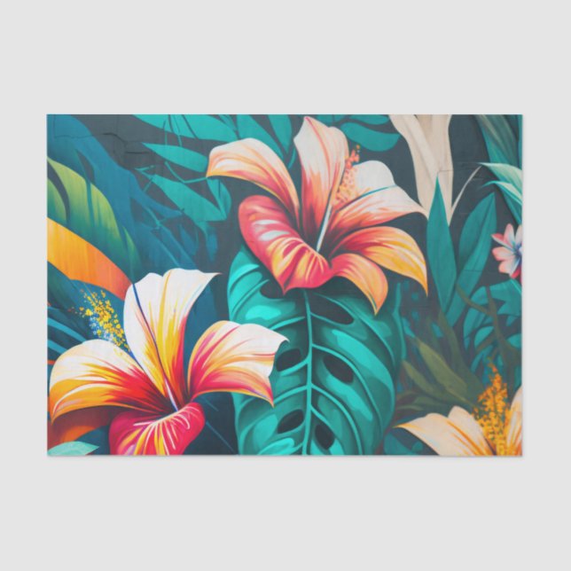 URBAN FLORAL beautiful street art decoupage paper (Front)