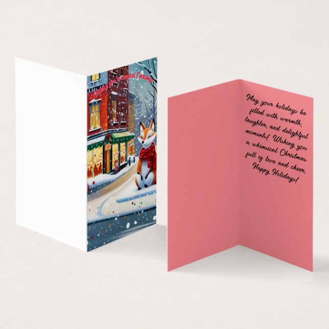 Urban Fox Chriostmas Card (Inside and Outside)