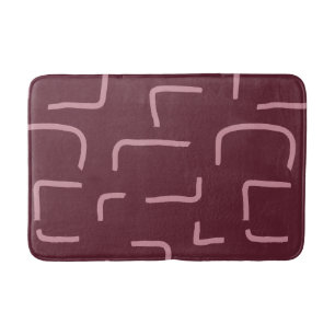 Urban Geo   Blush Muted   Blender Pattern Bath Mat