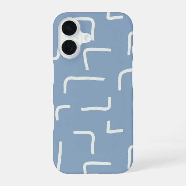 Urban Geo | Cobalt Cool | Blender Pattern iPhone 16 Case (Back)